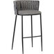 Sarai 37 inch Belfast Koala Grey Barstool